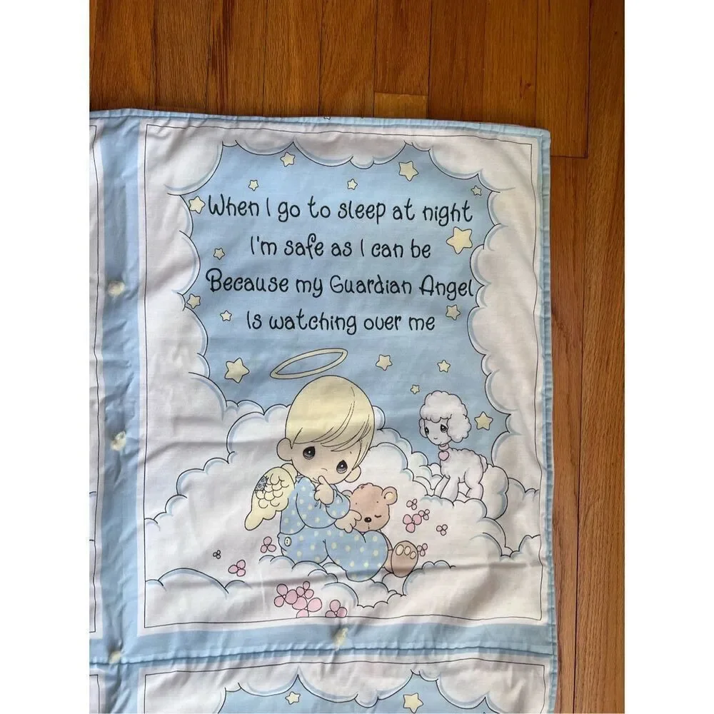 Vintage Precious Moments Crib Blanket